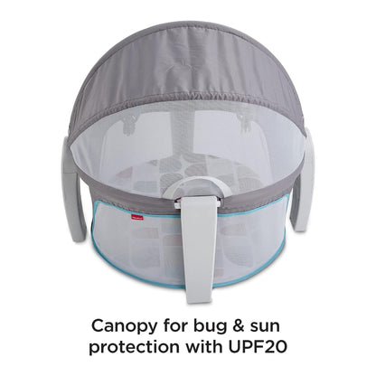 Fisher Price On the Go Baby Dome Portable Bassinet Play Space with Toys & Canopy