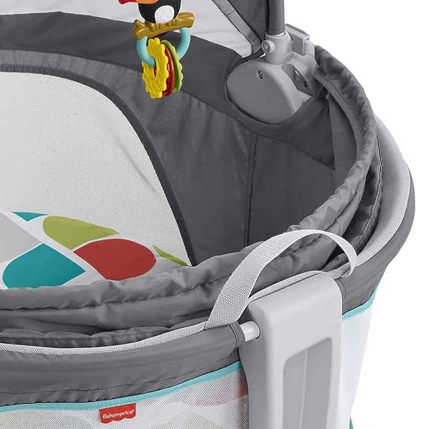 Fisher Price On the Go Baby Dome Portable Bassinet Play Space with Toys & Canopy