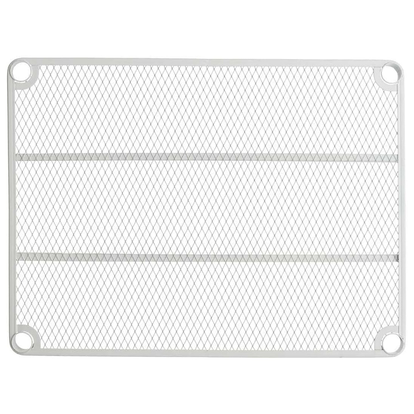 Design Ideas MeshWorks 3 Tier Full-Size Metal Storage Shelving Unit Rack, White