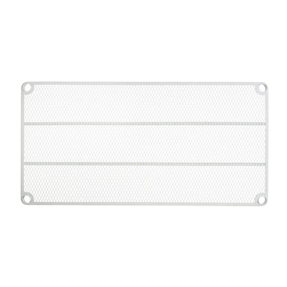 Design Ideas MeshWorks Metal Storage Utility Wood Top Shelving Unit Rack, White