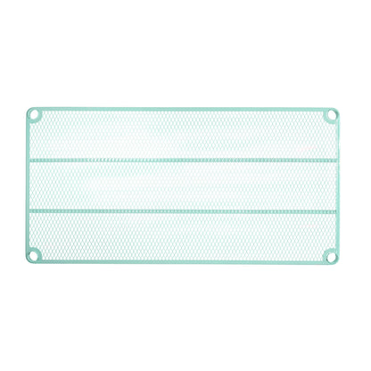 Design Ideas MeshWorks Metal Storage Utility Wood Top Shelving Unit Rack, Green