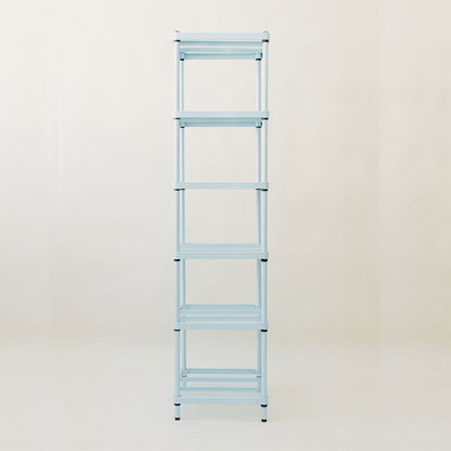 Design Ideas MeshWorks 6 Tier Tower Metal Storage Shelving Unit Rack, Sky Blue
