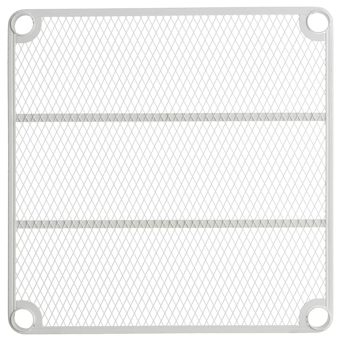 Design Ideas MeshWorks 3 Tier Tower Metal Storage Shelving Unit Rack, White