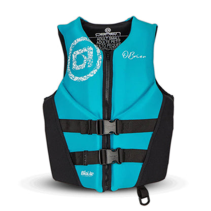 O'Brien Women's Traditional RS Life Jacket with BioLite Construction, Aqua