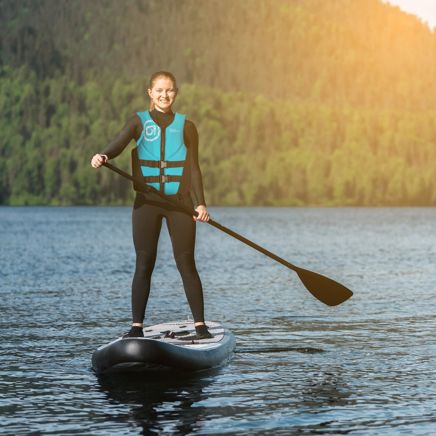 O'Brien Women's Traditional RS Life Jacket with BioLite Construction, Aqua