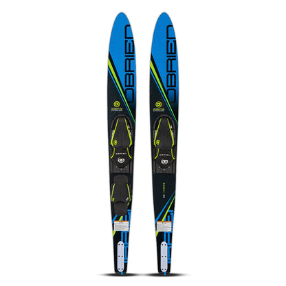 O'Brien Celebrity Combo Waterskis with Side Cut Bevel for Water Sports, Blue