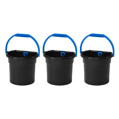Gracious Living 5.8 Gallon Flat Back Indoor Outdoor Garden Water Bucket (3 Pack)