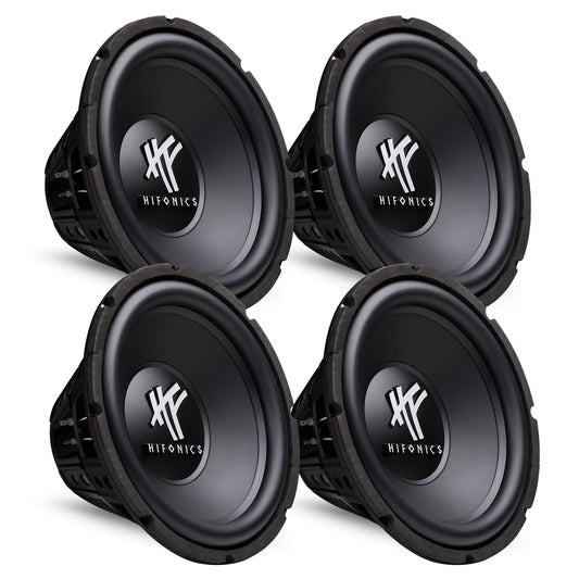 4) HIFONICS HFX12D4  12" 2400W Car Audio DVC Subwoofers Power Bass Subwoofers