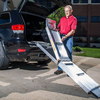 EZ-ACCESS SUITCASE 5 Foot TRIFOLD Portable Ramp with Surface That Resists Slips