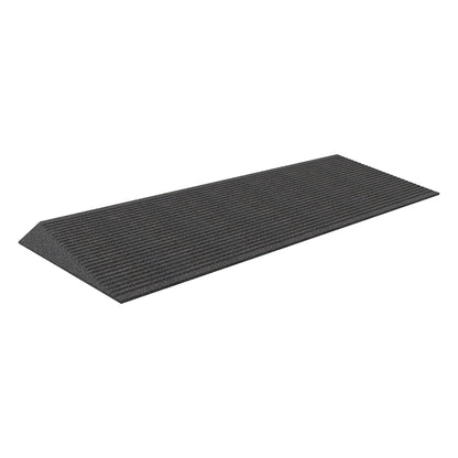 EZ-ACCESS TRANSITIONS 1.5" Non Slip Rectangular Rubber Angled Entry Mat, Black