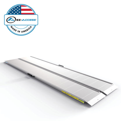 EZ-ACCESS TRAVERSE 8 Foot Singlefold Edgeless Portable Loading Ramp, Silver