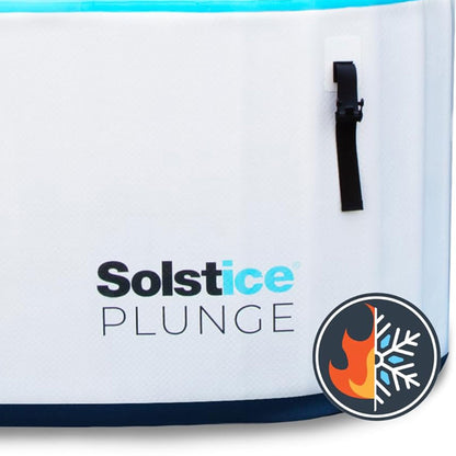 Solstice Plunge 100 Gallon Inflatable Insulated Ice Bath Tub with Lid, White