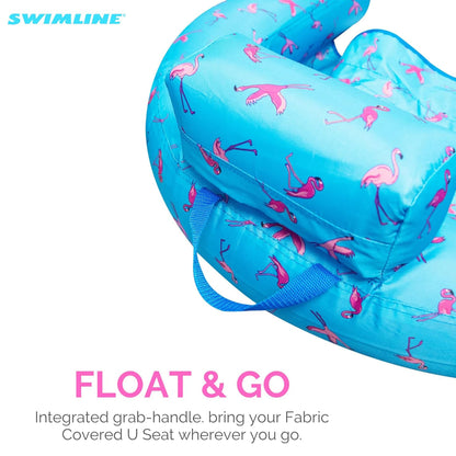 Swimline Original Fabric Covered U Seat Inflatable Pool Lounger with Sling Seat