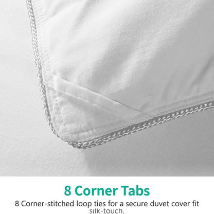 APSMILE Lightweight All Season Feathers Down Full Queen Duvet Comforter, White