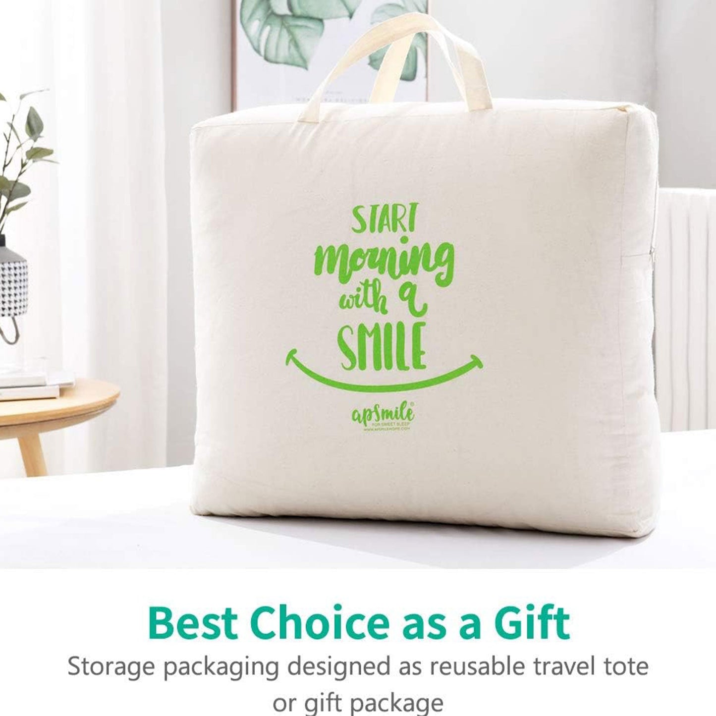 APSMILE Lightweight All Season Feathers Down Full Queen Duvet Comforter, White