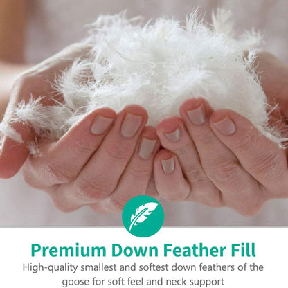 APSMILE Goose Feathers and Down Pillow with Gusseted Pillow Inserts for Sleeping