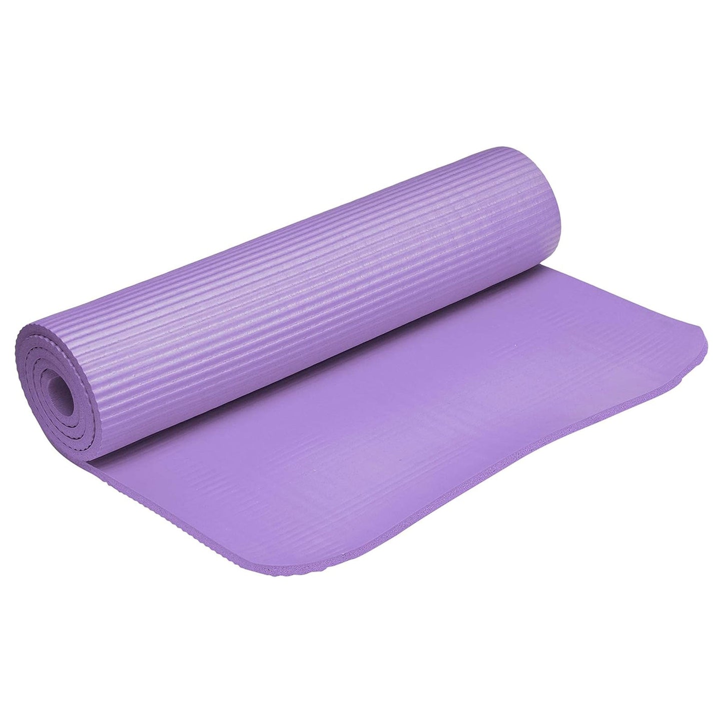 BalanceFrom Fitness 7 Piece Yoga Set with Mat, Stretch Strap & Knee Pad, Purple