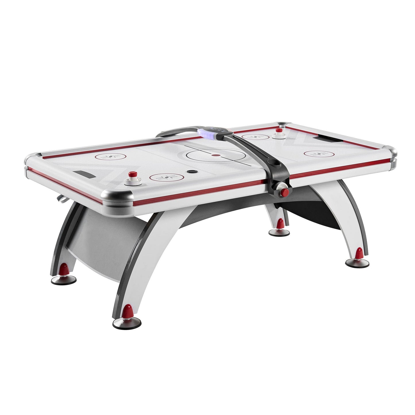 Rally and Roar 7 Foot Air Powered Hockey Table w/ Electronic Scorer, 2 Pucks and 2 Pushers
