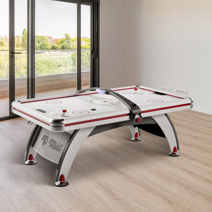 Rally and Roar 7 Foot Air Powered Hockey Table w/ Electronic Scorer, 2 Pucks and 2 Pushers