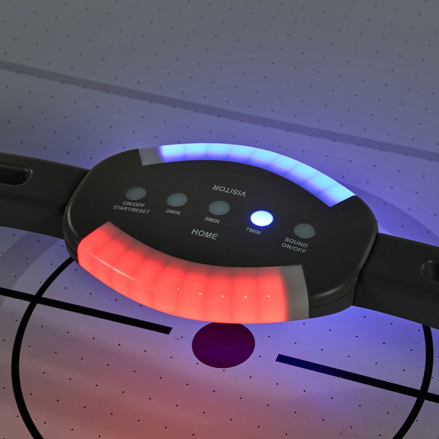 Rally and Roar 7 Foot Air Powered Hockey Table w/ Electronic Scorer, 2 Pucks and 2 Pushers