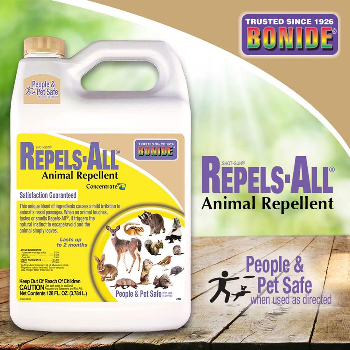 Bonide 128 Fluid Ounce Repels All Repellent Concentrate for Outdoor Pest Control