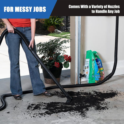 Vacumaster 5 Gal Remote Control Wall Mount Wet/Dry Vacuum Tank for Garage Shops