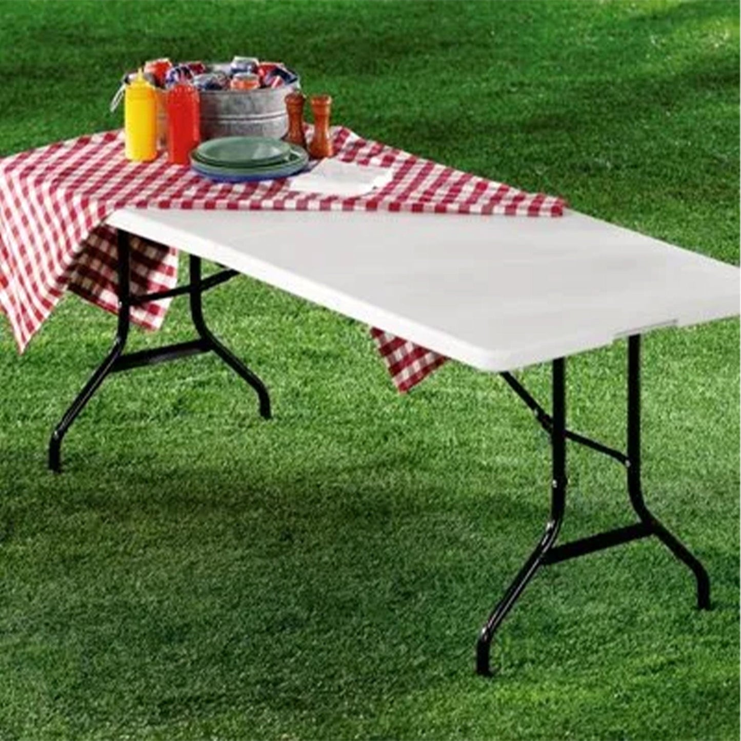 Folding Chair 30 x 72 Inch Powder Coated Modern Deluxe Foldable Banquet Table