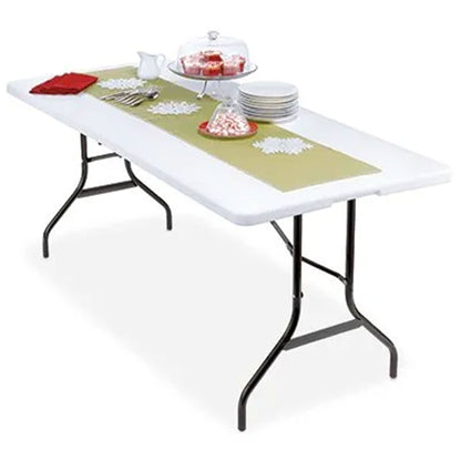 Folding Chair 30 x 72 Inch Powder Coated Modern Deluxe Foldable Banquet Table