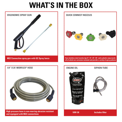 Simpson Cleaning MegaShot 3300 PSI 2.4 GPM Portable Pressure Washer with Nozzles
