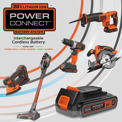BLACK+DECKER 20V MAX Powerconnect Axial Leaf Blower and String Trimmer Combo Kit