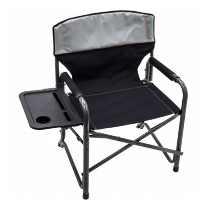 RIO Brands XXL Oversized Director’s Chair with Side Table and Carry Straps, Gray