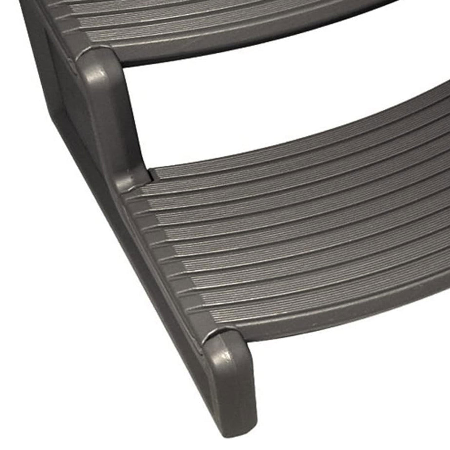 Confer Plastics Handi-Step Spa Hot Tub Stairs for Straight/Curved Spas, Charcoal