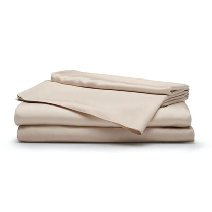 Sleepgram Viscose from Bamboo TwinXL Bed Sheet Set w/2 Pillowcases, Sand