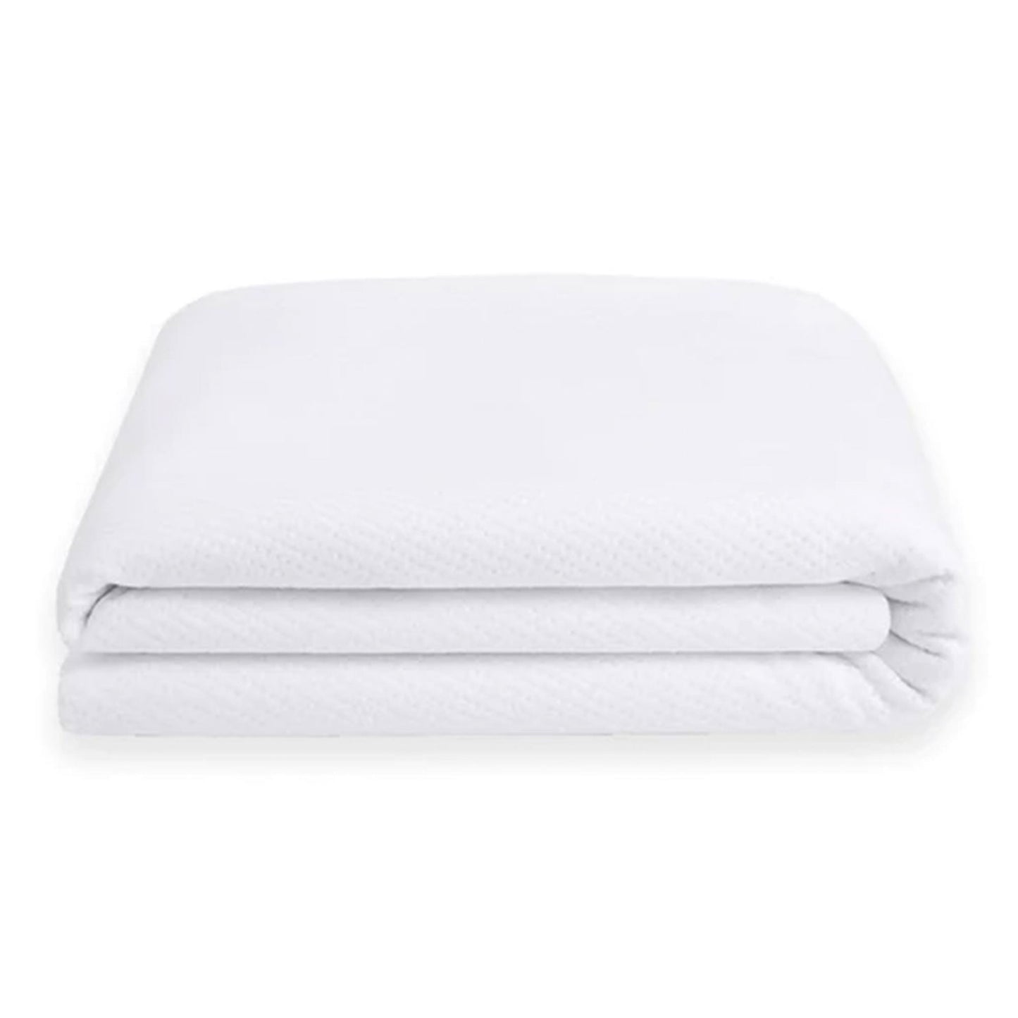 Sleepgram Breathable Sweat Proof Cotton Cover Mattress Protector, Full, White