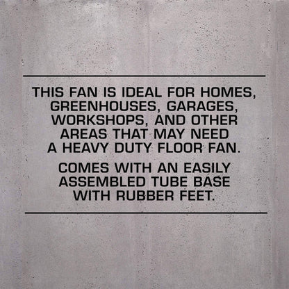 Hurricane Pro 20 Inch 3 Adjustable Speed High Velocity Metal Fan, Black