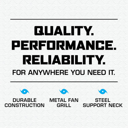 Hurricane Classic 16 Inch 90 Degree Oscillating 3 Speed Wall Mounted Fan, White