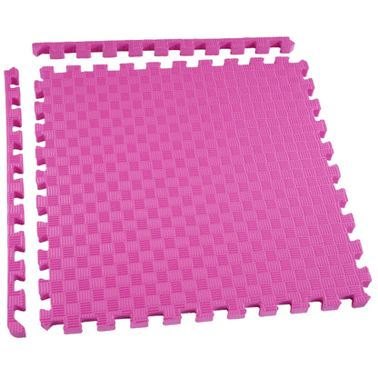 BalanceFrom Fitness 24 Sq Ft Interlocking EVA Foam Exercise Mat Tiles, Multi