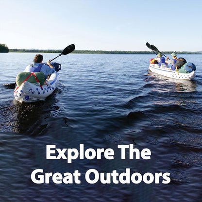 Sea Eagle 370 Deluxe 2 Person Inflatable Portable Sport Kayak Canoe w/ Paddles