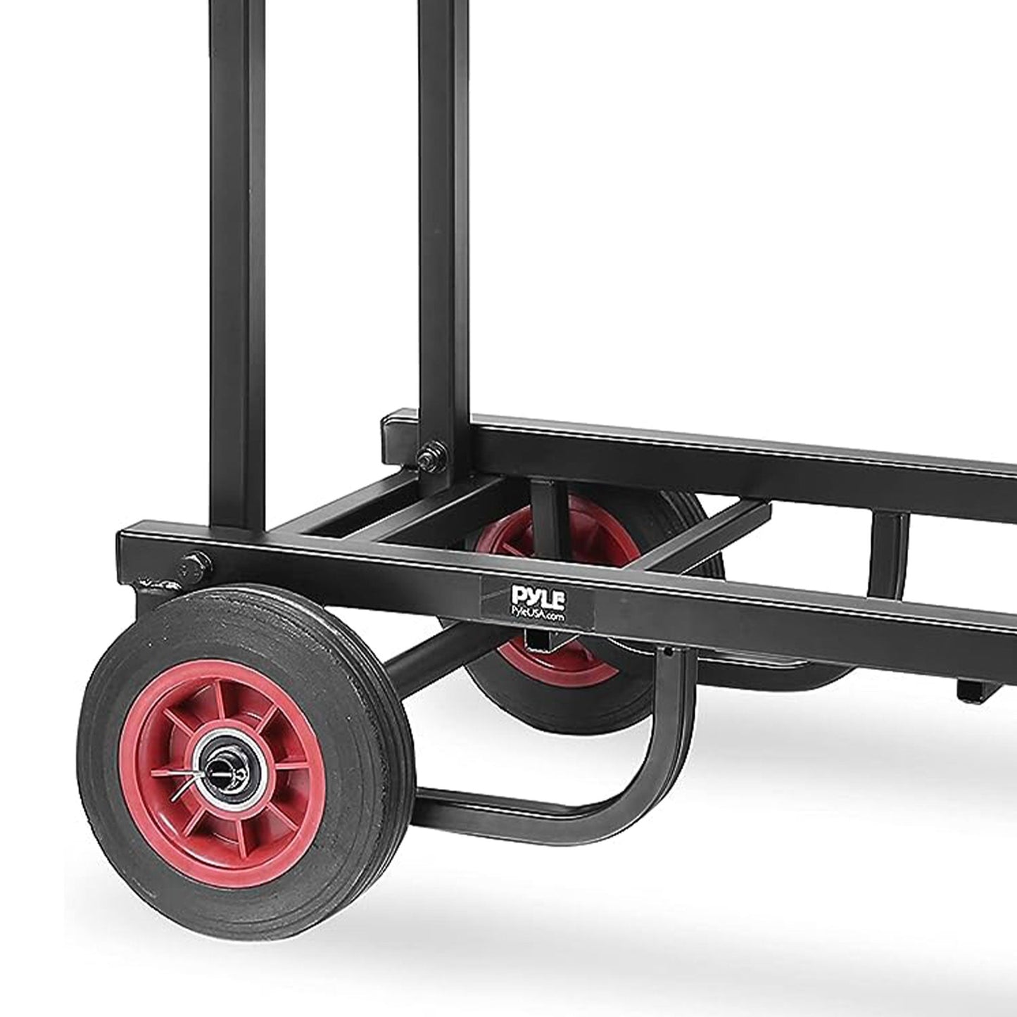 Pyle Compact Adjustable Folding Hand Truck Dolly Platform Equipment Cart, Black