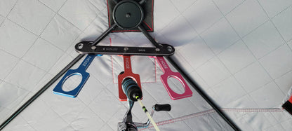 RHoldz-Aluminum Shanty Rod Holder BUY 4 GET 1 FREE HUB HANGER! 5 Colors! Made in MI!