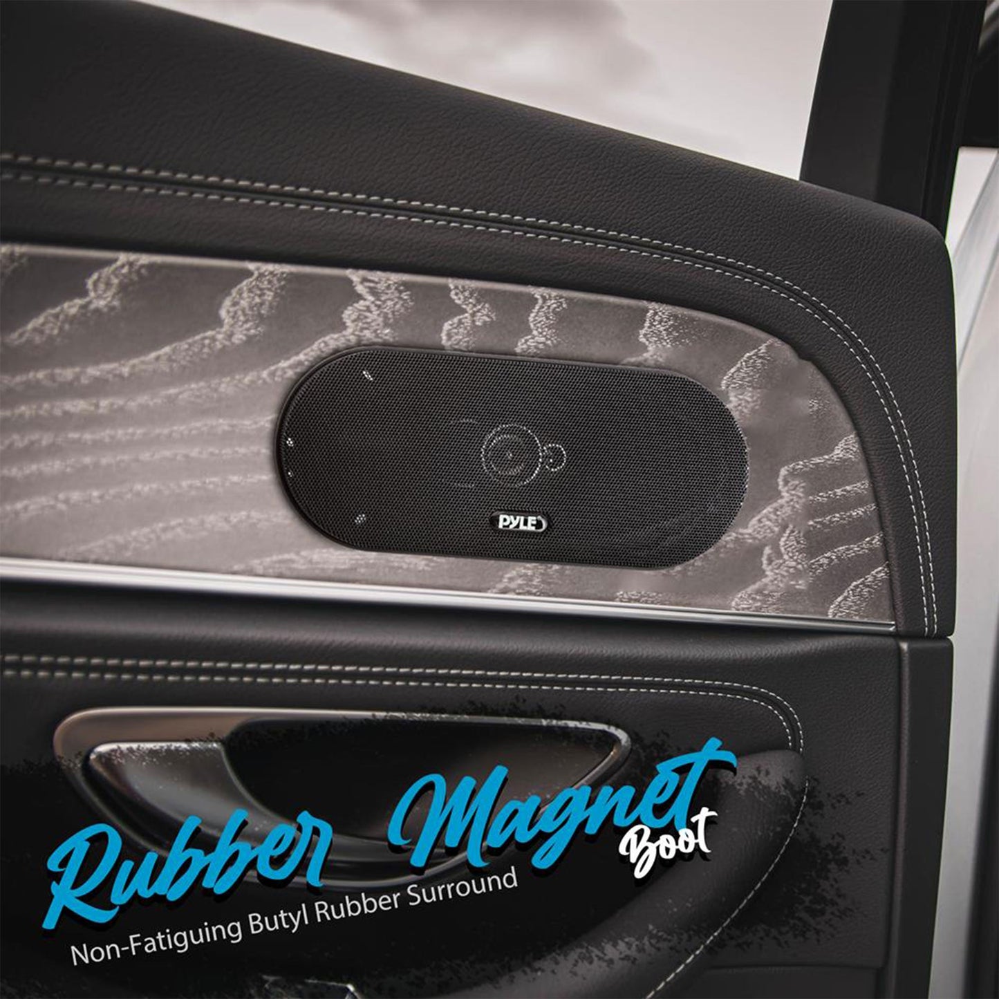 Pyle 4 Inch 3 Way Triaxial Pro Audio Car Universal Stereo Speakers, (Set of 2)