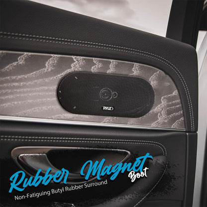 Pyle 4 Inch 3 Way Triaxial Pro Audio Car Universal Stereo Speakers, (Set of 2)