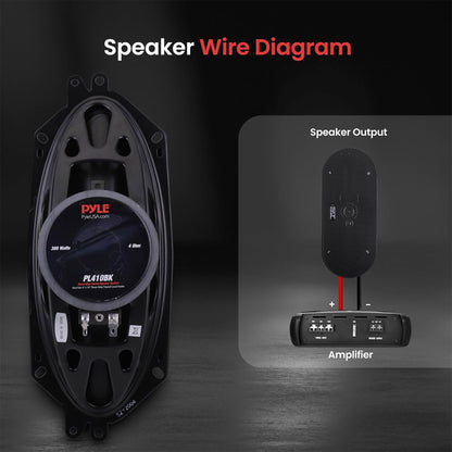 Pyle 4 Inch 3 Way Triaxial Pro Audio Car Universal Stereo Speakers, (Set of 2)