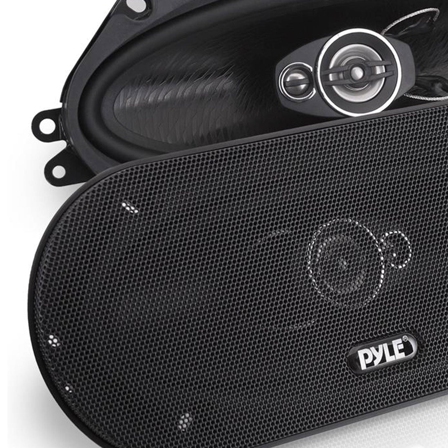 Pyle 4 Inch 3 Way Triaxial Pro Audio Car Universal Stereo Speakers, (Set of 2)