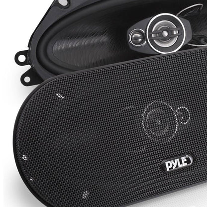 Pyle 4 Inch 3 Way Triaxial Pro Audio Car Universal Stereo Speakers, (Set of 2)