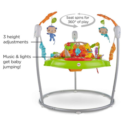 Fisher Price Tiger Time Jumperoo Activity Center with Music, Lights and Sounds