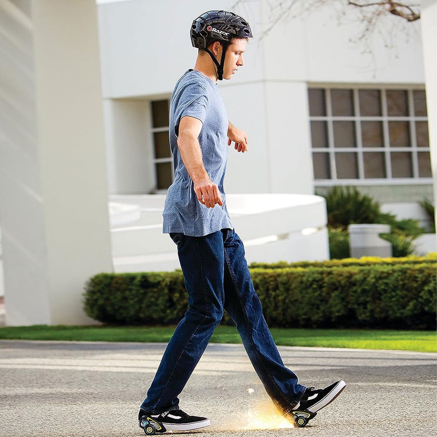 Razor Heavy Duty Jetts Heel Wheels with Included Spark Pads and Skid Pads, Green