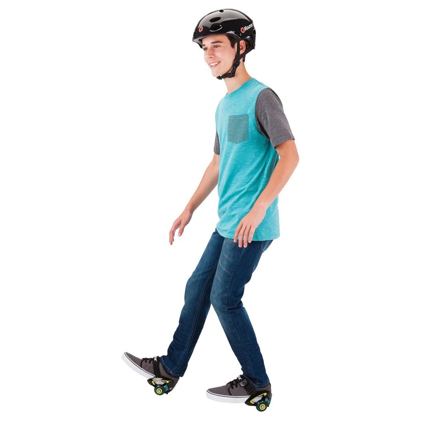 Razor Heavy Duty Jetts Heel Wheels with Included Spark Pads and Skid Pads, Green