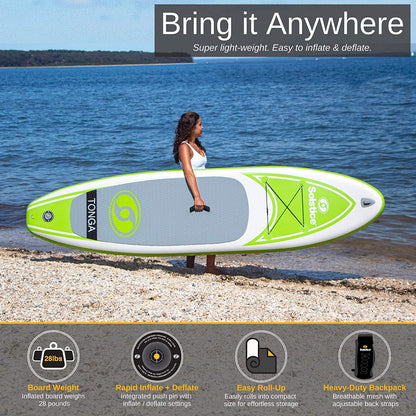 Solstice Tonga 10.8' Inflatable Stand-Up Paddle Board, Non-Slip Deck, SUP Set