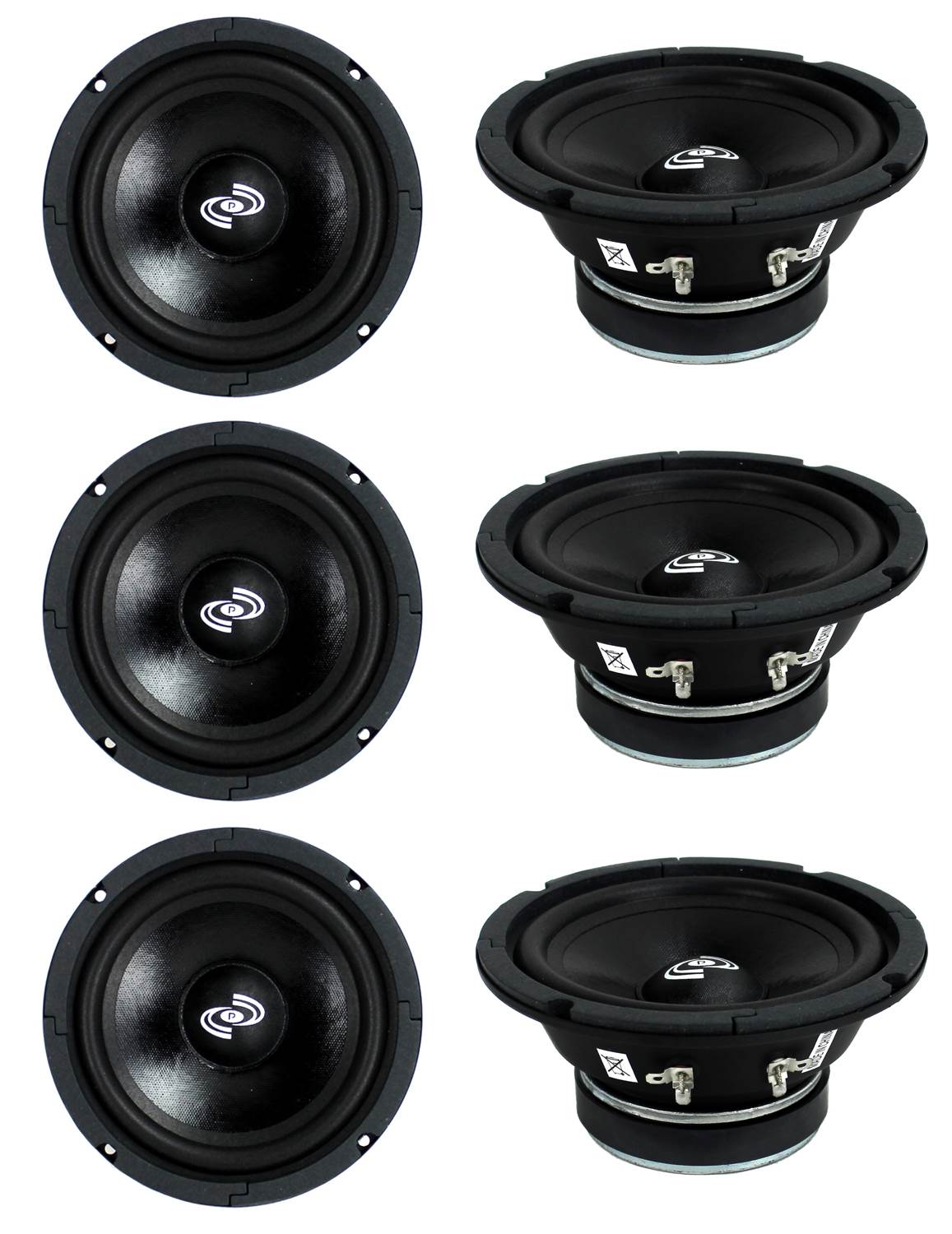 6) Pyle PDMR6 MidRange 6.5" 1800W Car Mid Bass Mid Range Woofers Audio Speakers